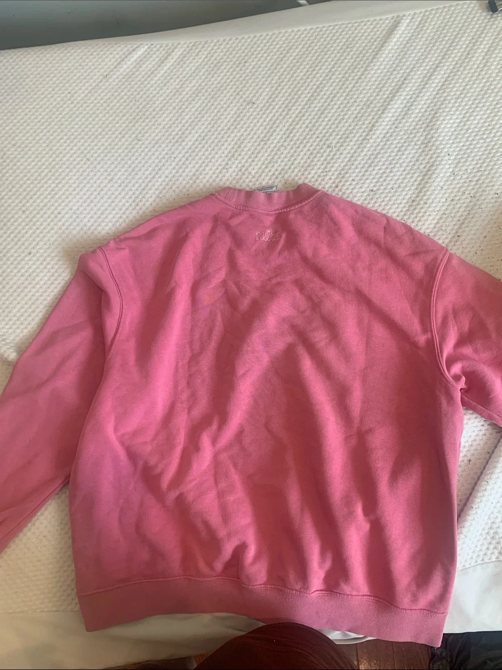 Nike Pink Crewneck Sweatshirt with White Swoosh